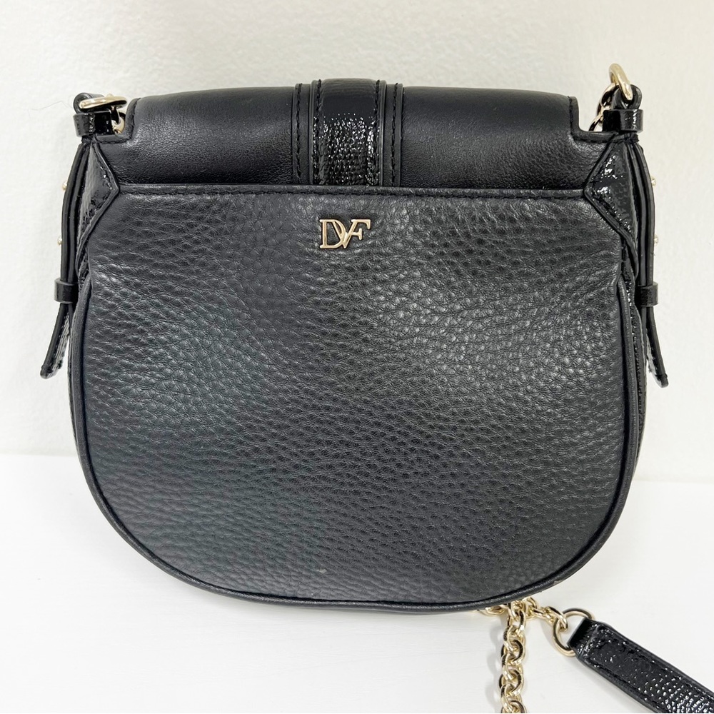 Diane Von Furstenberg Black Crossbody Bag with Gold Accents - Picture 8 of 8